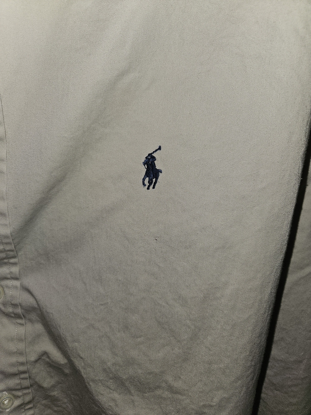 Ralph Lauren Men's Classic Button-Down Shirt in Light Khaki - Picture 2 of 8